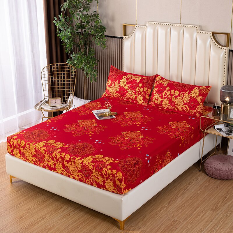 Picture of Printed Fitted Bed Sheets, Simmons Protective Dust Cover, All-Inclusive Elastic Bed Cover, No Pilling, No Shrinkage