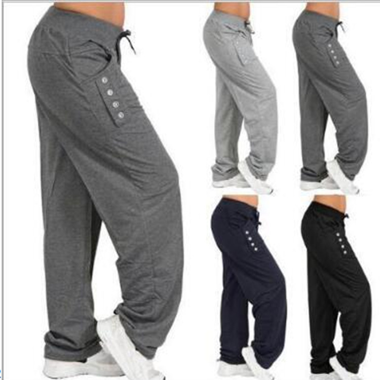 European and American Foreign Trade Sports Pants Women's Fitness Pants Running Training Yoga Pants Thickened Wide Leg Pants in stock