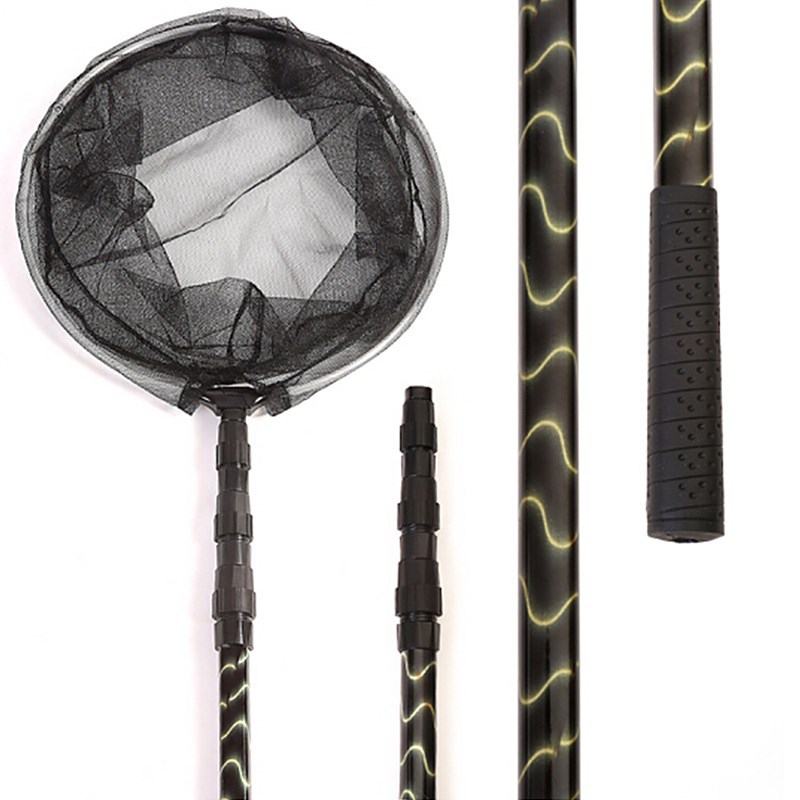 Aluminum Alloy Flower Pole Copy Net Retractable Positioning Fishing Net Copy Net Head Fishing Gear Fishing Supplies Copy Net