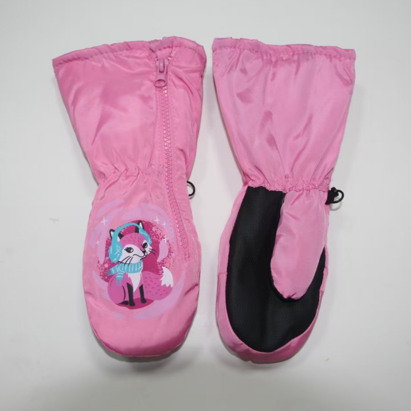 Picture of Carefully Selected Cartoon Printed Mittens Kidsren's Warm Gloves 2-6 Years Old Winter Outdoor Sports Windproof Ski Gloves