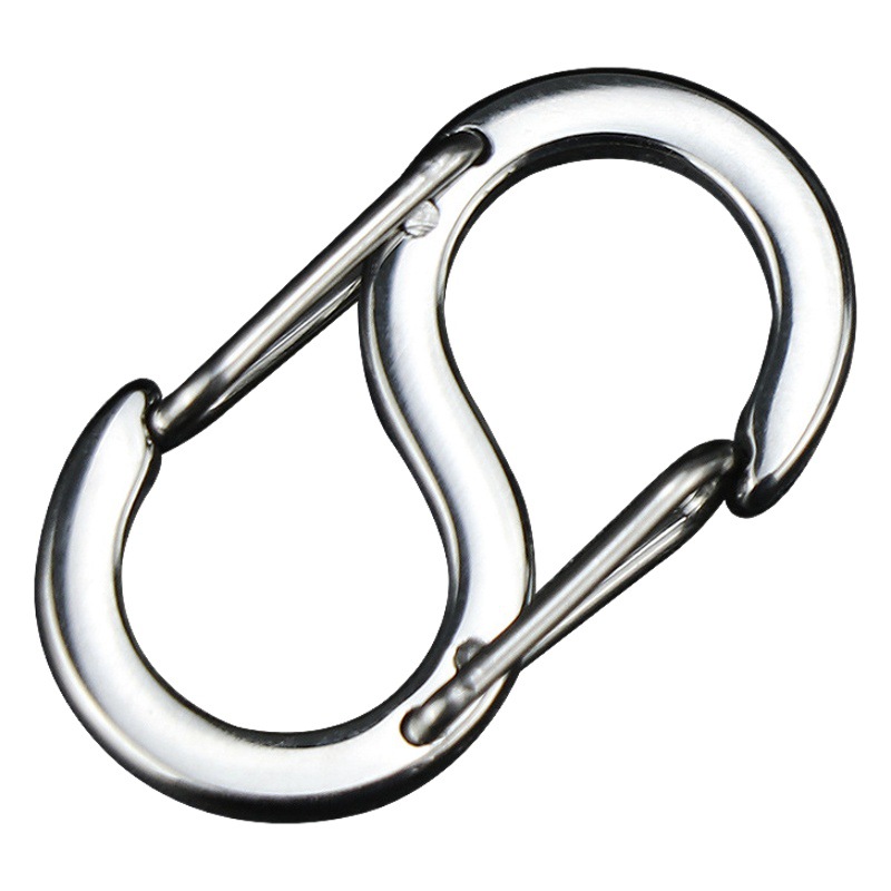 Stainless steel titanium alloy two kinds of material mini hanging key chain key chain tail chain hardware metal connection buckle