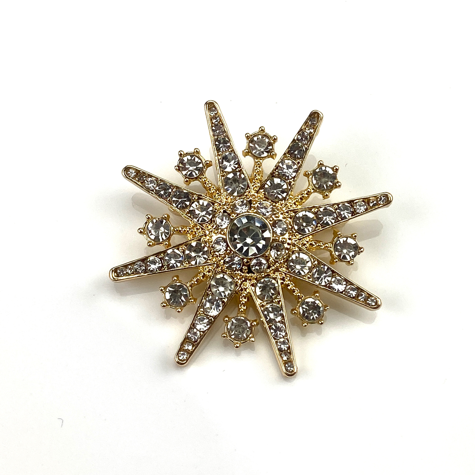 Picture of Japanese and Korean New Brother Star Brooch Bamang Star Diamond Snowflake Brooch Full Diamond Counter Same Pin Jewelry Women