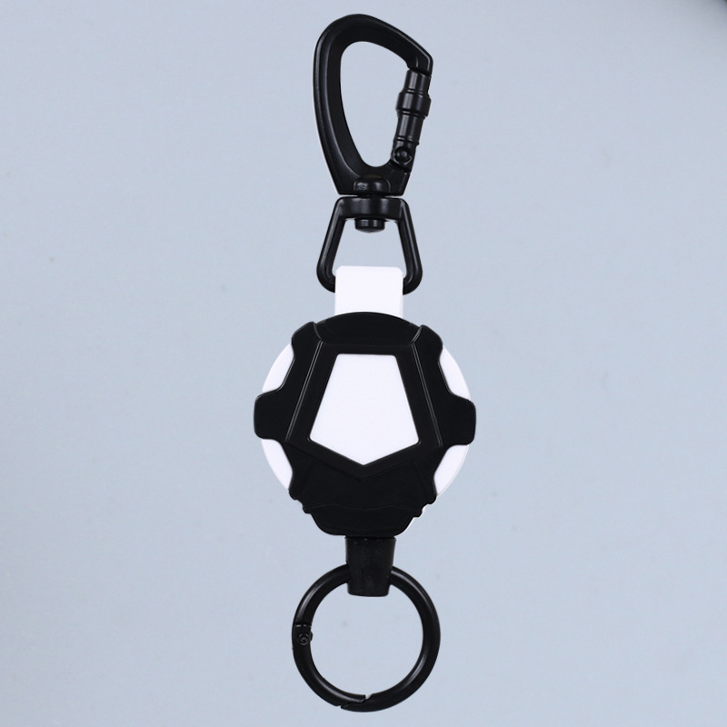 Picture of Autumn Rain Easy Pull Telescopic Buckle Wire Rope High Rebound Telescopic Keychain Hanging Ring Anti-lost Anti-theft Buckle Metal Quick Loading Ring