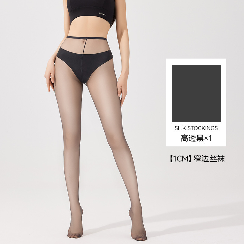 Picture of Bones Black Silk Stockings Black Pantyhose Spring and Autumn Thin No-drop Sexy Ultra-thin Silk Stockings Women's Anti-hook Durable