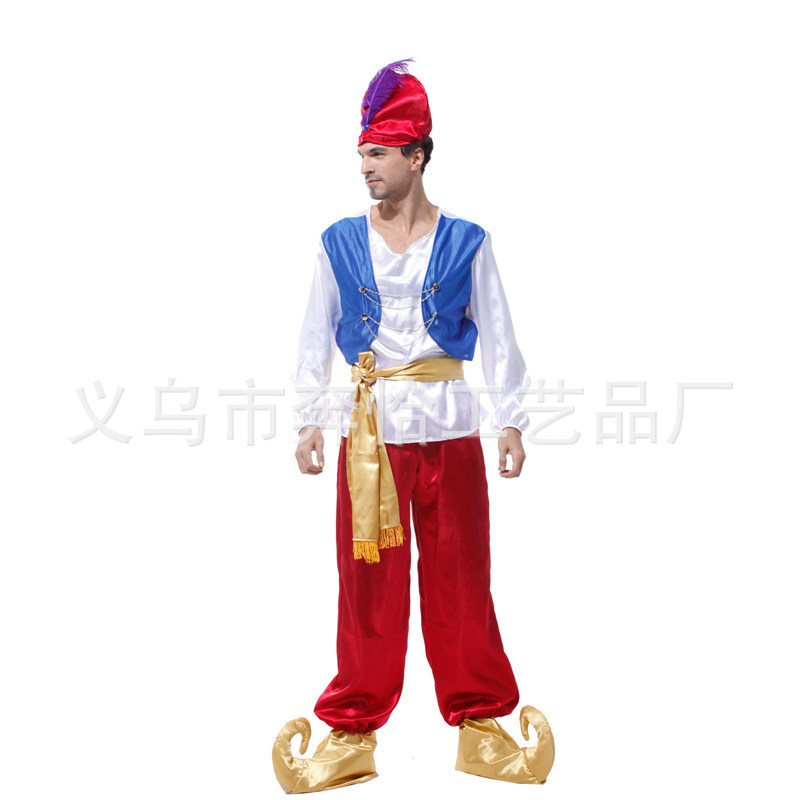 Halloween Children Adult Men's Aladdin Parent-Child Costume Cosplay Masquerade Costume