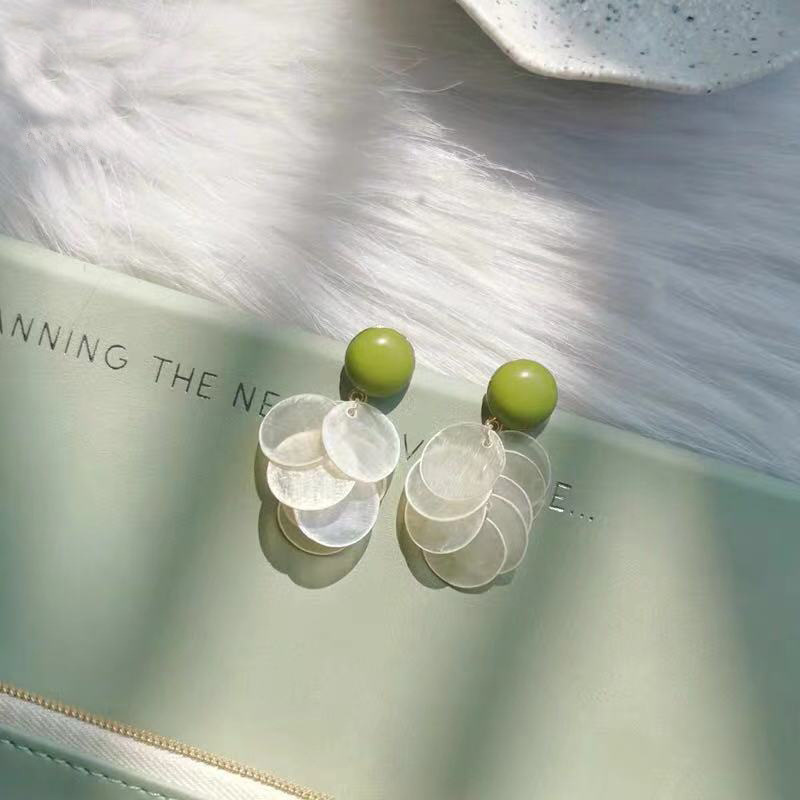 s925 Silver Pin Earrings 2023 New Fashionable Women's Summer Earrings Niche Design Sense Earrings High Sense Green Earrings