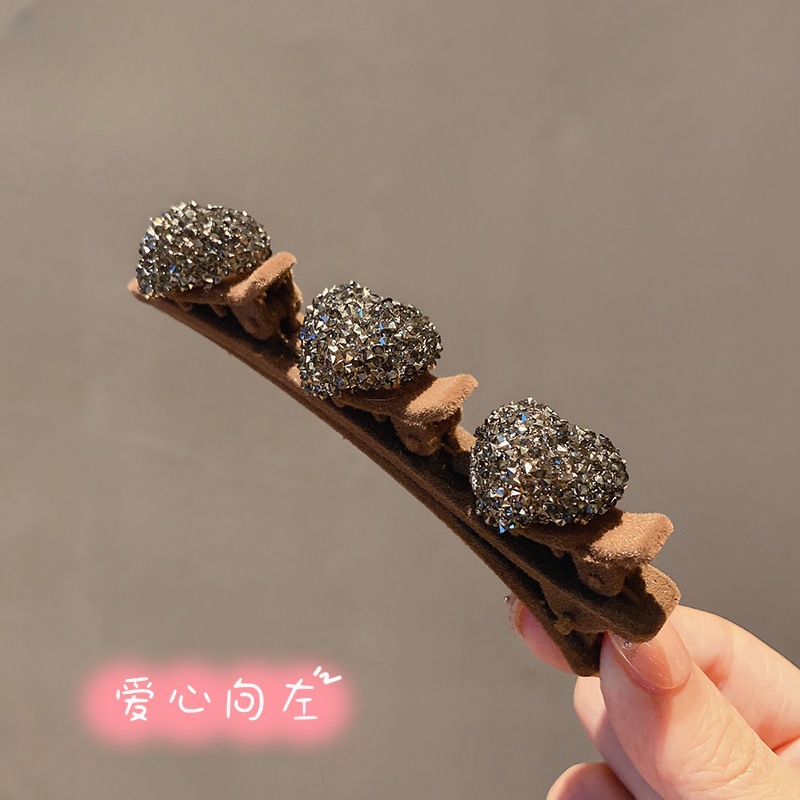 Picture of Flocking Hair Clip Women's Front Head Bangs Clip Side Clip Short Hair Transition Artifact Broken Hair Clip Duckbill Clip Headdress