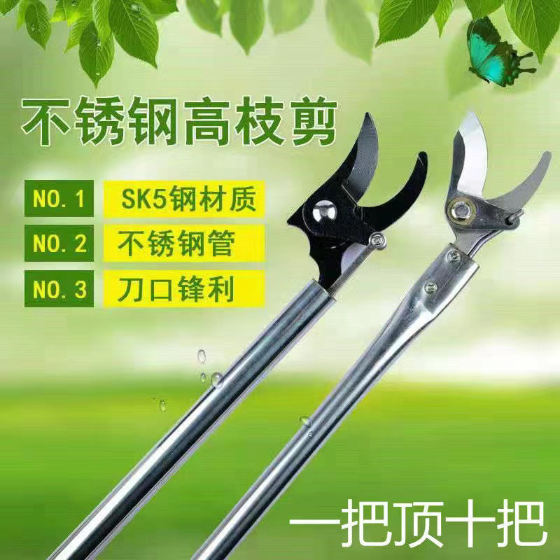 Sophora japonica shears pruning shears stainless steel pruning garden thinning fruit pruning branches sophora japonica long rod high-altitude pruning