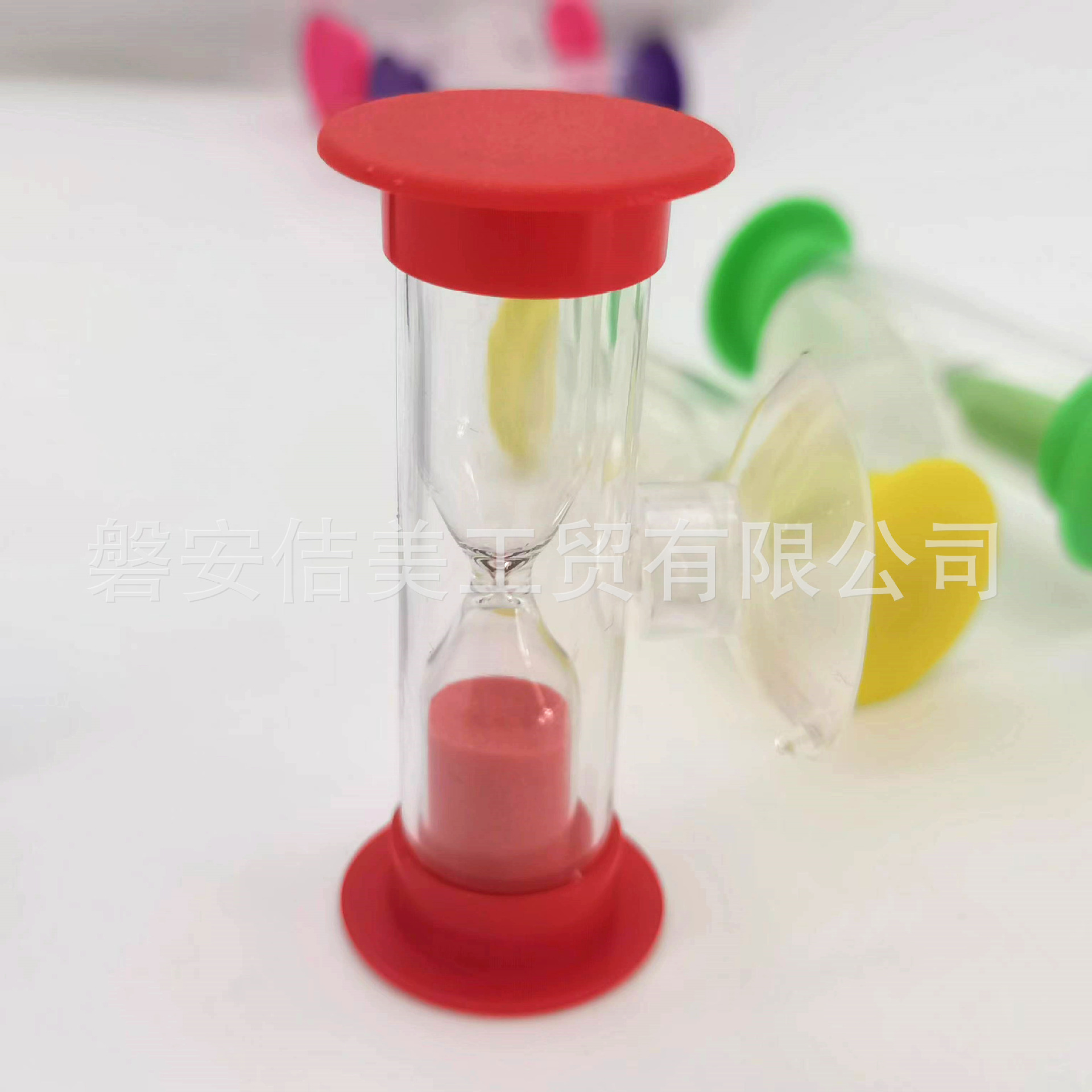 Picture of 2 minutes/3 minutes suction cup hourglass timer anti-fall children's oral brushing accessories quicksand creative ornaments