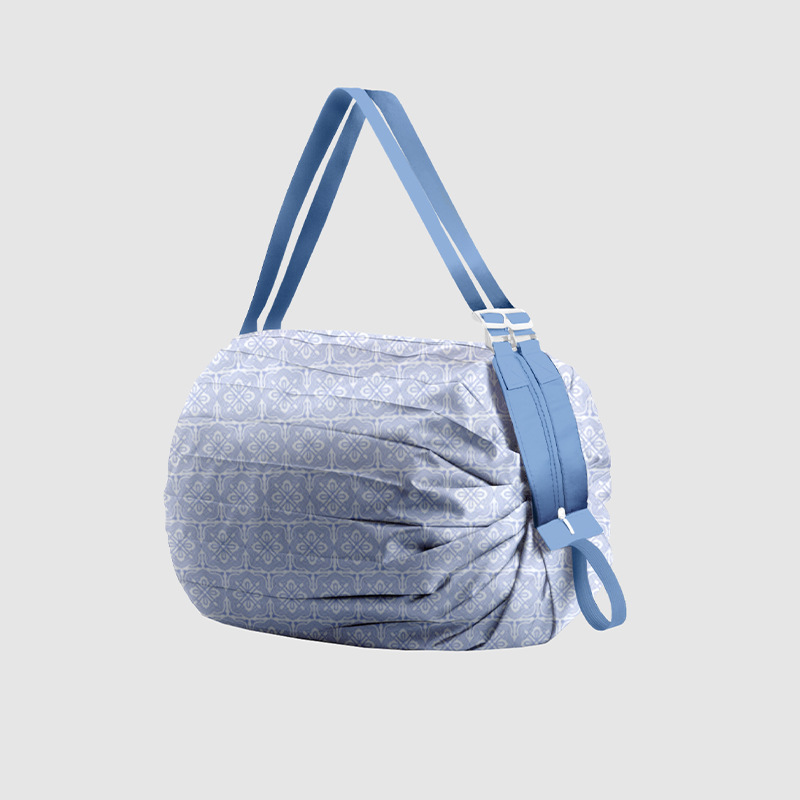 Picture of Foldable shopping bag travel shoulder portable thick large grocery shopping bag supermarket green shopping bag wholesale