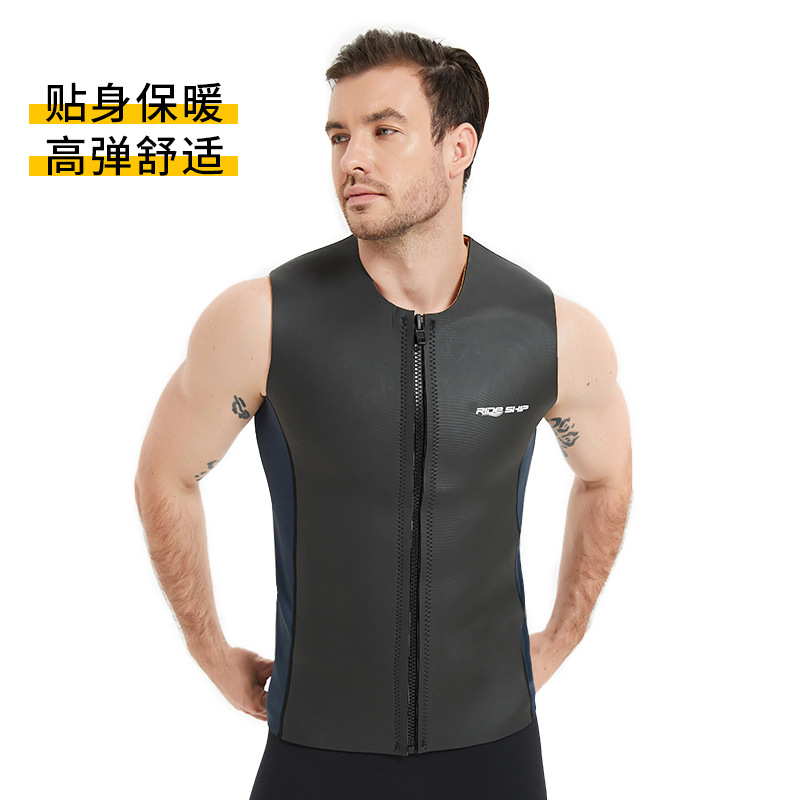 3mm thermal diving vest snorkeling water sports sleeveless diving suit split diving suit swimming drifting vest