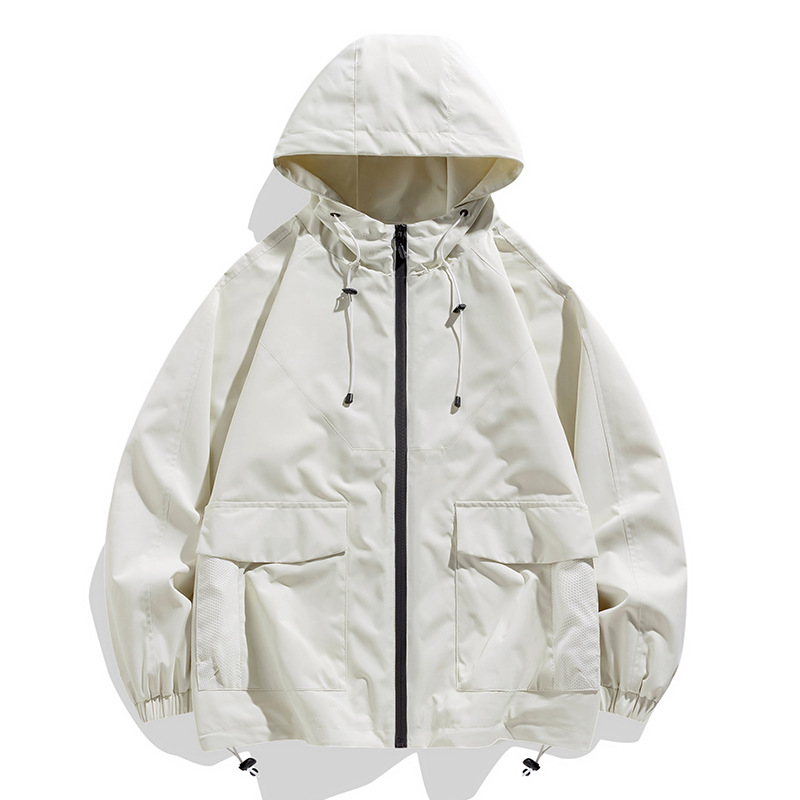 Picture of New Outdoor Hooded Jacket Three-proof Couple Mountaineering Suit Jacket Men's Mountain Style Hong Kong Style Jacket Travel Jacket