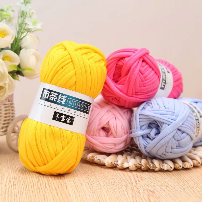 Picture of Factory wholesale net red bag cloth line diy material bag line hand-woven hook cushion yarn