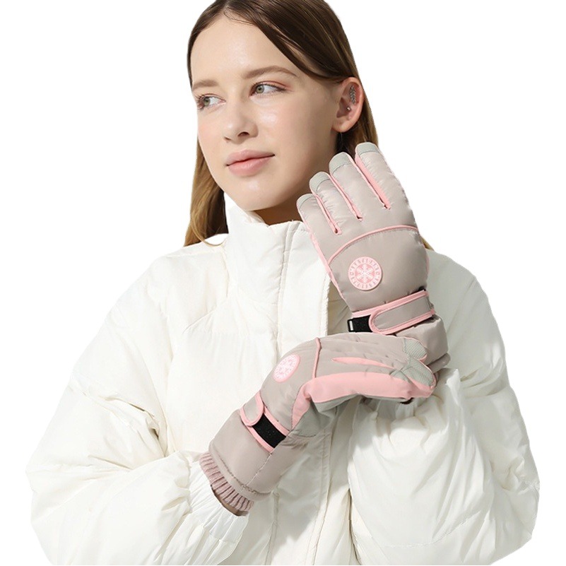 Meetsunny Spot Ski Gloves Outdoor Sports Men and Women Winter Students Thickeneded Warm Touch Screen Anti-Cold Hand