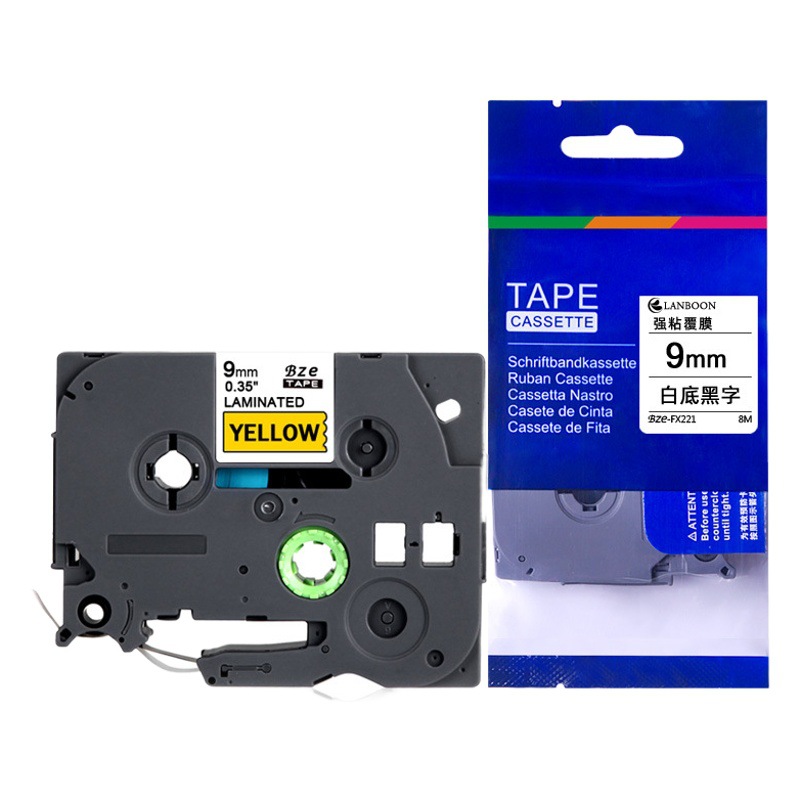 Applicable brother label machine ribbon Tze-FX231 white background black 12mm9 engineering cable label ribbon sticker