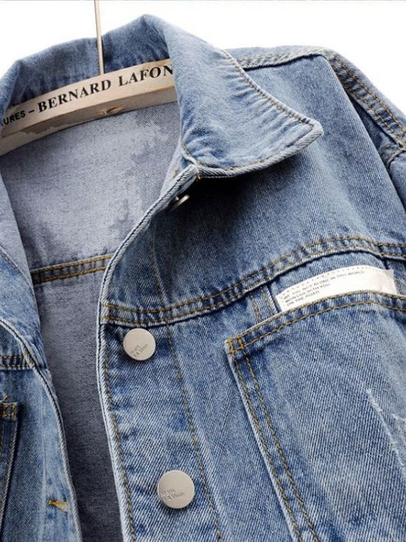 Picture of AliExpress Amazon popular wish new Denim coat women's all-match jacket loose slimming top