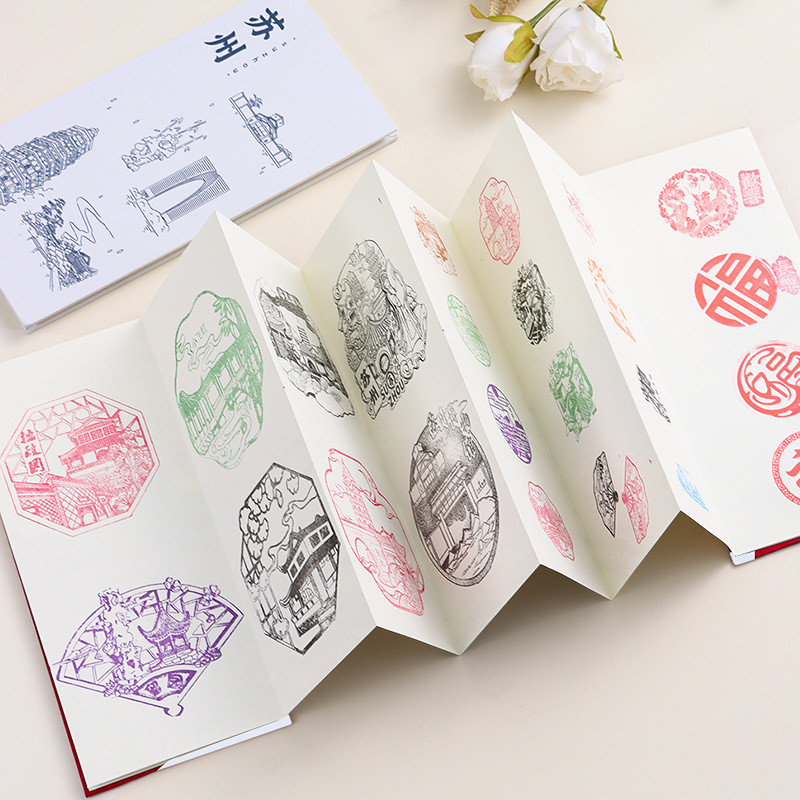 Picture of High-grade three-dimensional folding printed cover hollow by folding custom antique cloth pattern playing customs clearance document book customization