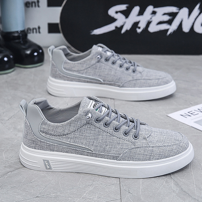 Men's Shoes 2025 New Spring Breathable Linen Shoes Trendy All-match Shoes Men's Canvas Shoes Thin Casual Sneakers