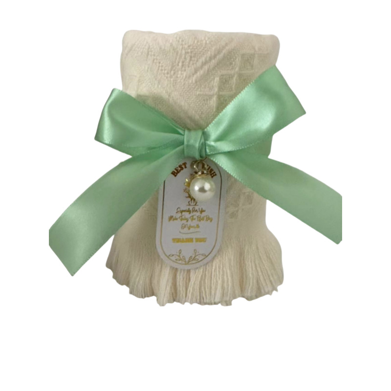 Picture of Wedding Hand Gift Towel Creative Tassel Towel Birthday Hundred Days Full Moon Gift Return Hand Gift Towel Wholesale