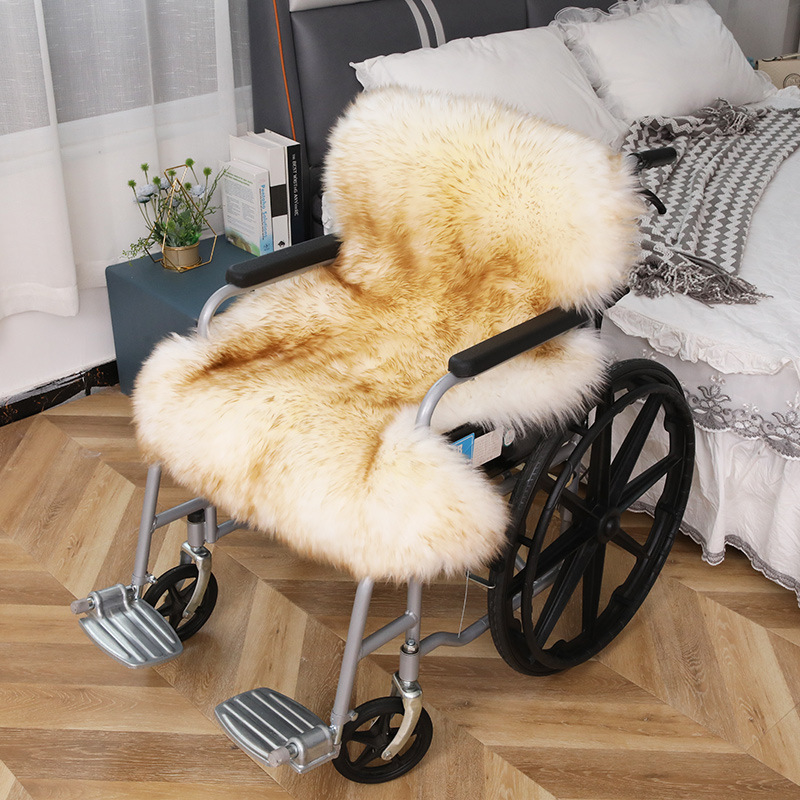 Picture of Wool Wheelchair Cushion Fur Integrated Sofa Cushion Living Room Bedroom Floor Mat Thickeneded Plus Logo Chair Cushion Wholesale