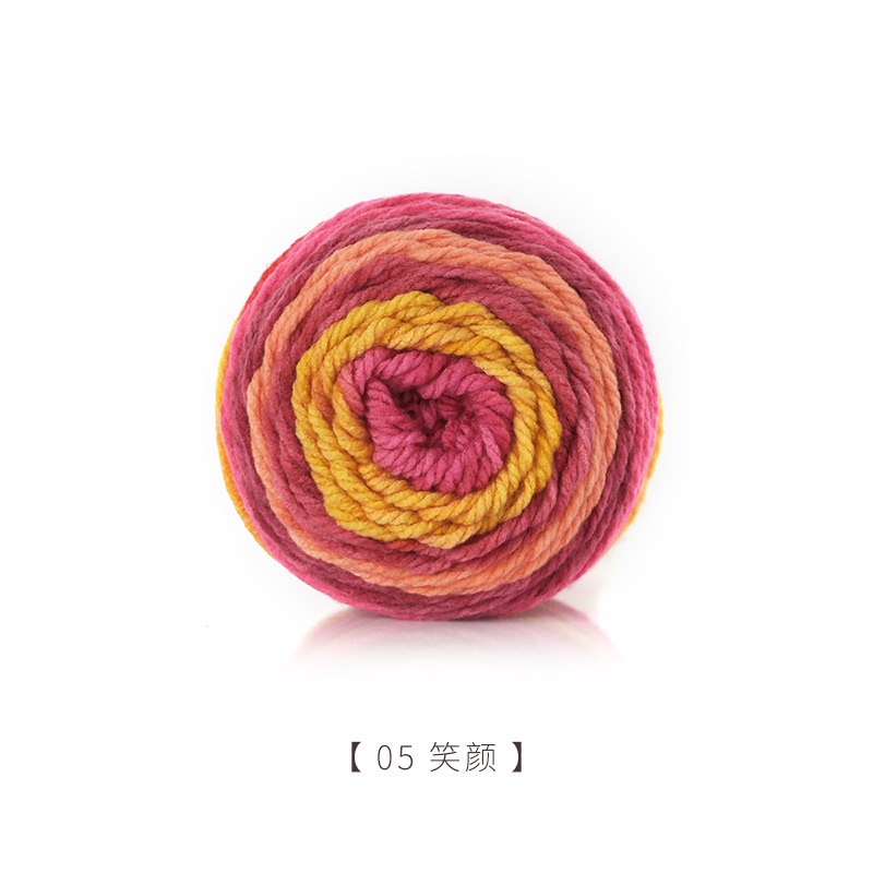 Picture of Jiathuizhi warm cake ball hand-woven acrylic wool soft scarf hat sweater crochet thick wool