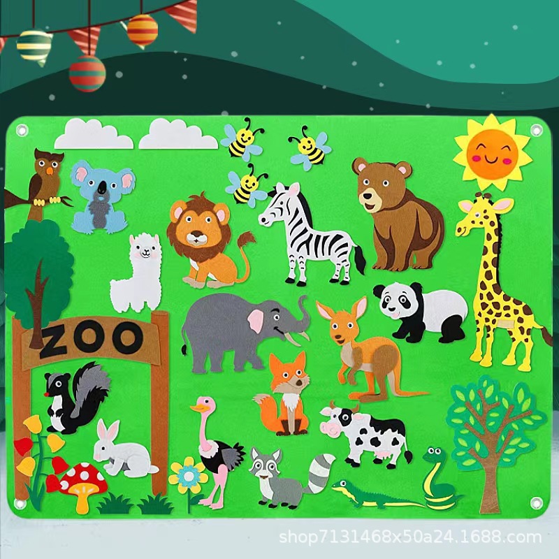 Manufacturers in stock felt busy board children's educational science and education toys learning board infant action training education board