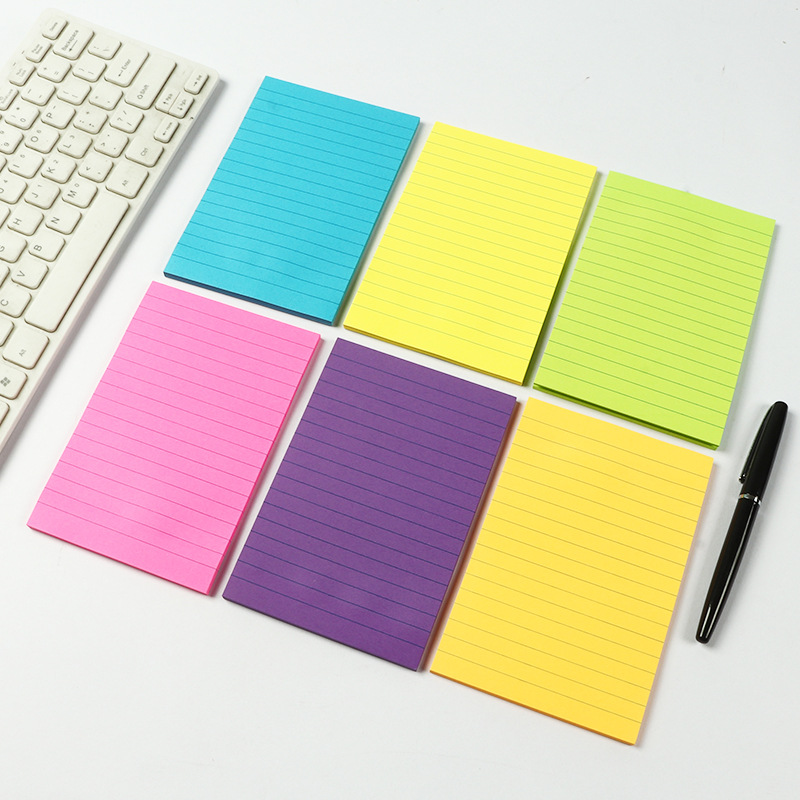 Picture of Ins Sticky Note Simple Style Horizontal Line Japanese Style Student Notebook Colorfulful Cute Creative Tearable Line Paper