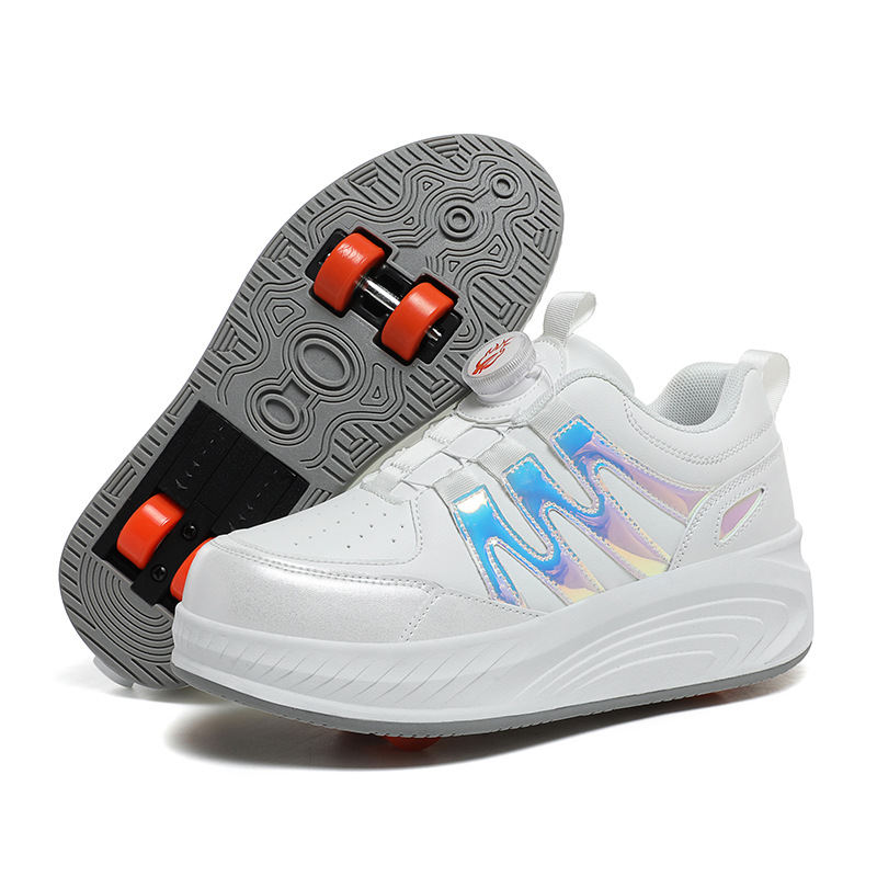 Cross-border Explosions Spring and Summer Tyrus Shoes Four-wheel Roller Shoes for Boys and Children Wheeled Shoes for Boys and Girls Skates