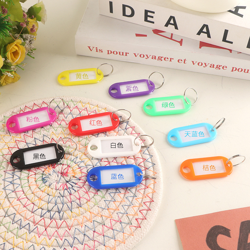 Picture of Plastic Key Tag Markable Number Plate Classification Management Mark School Hotel Advertising Keychain