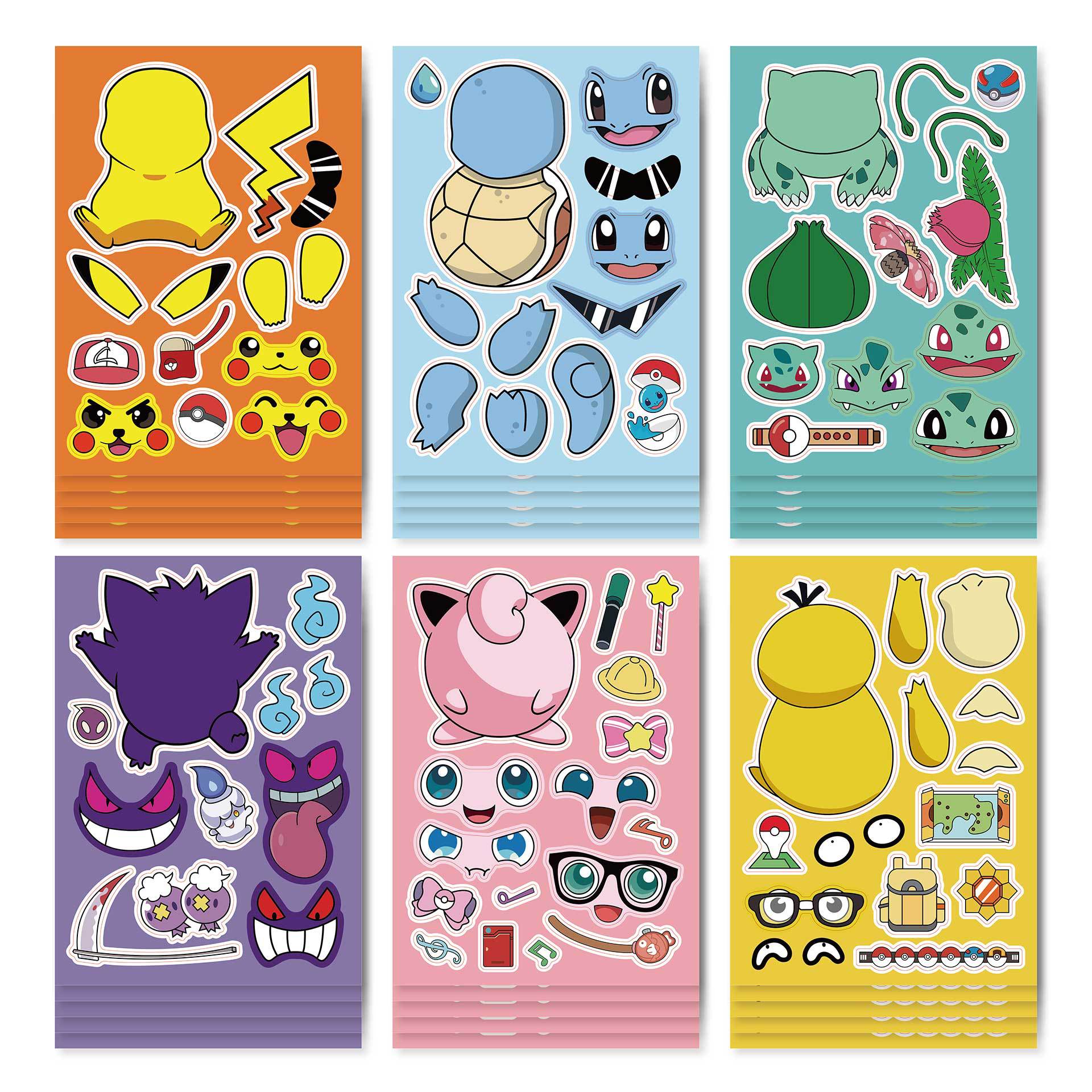CM2302002 Pikqiu children's cartoon parent-child interactive puzzle hand account sticker