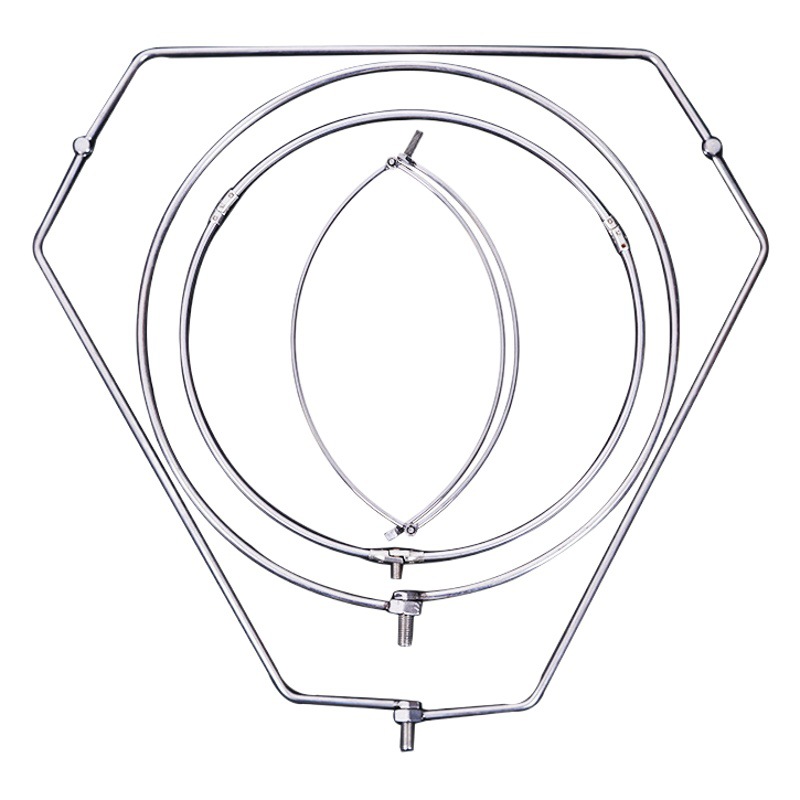 Folding Mesh Ring Stainless Steel Solid Mesh Ring Fishing Round Triangle Hollow Mesh Ring Big Fish Mesh Head