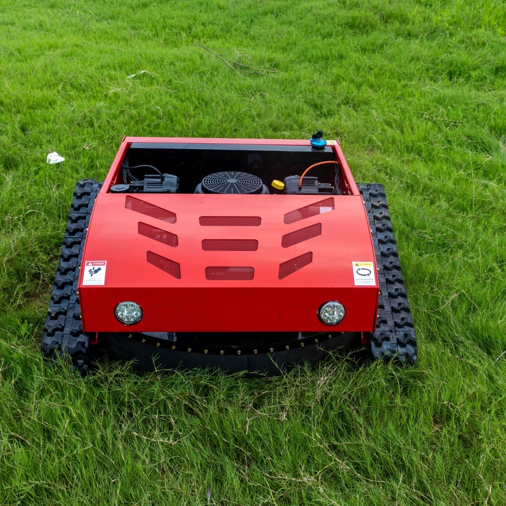 Export Philippines Smart Remote Control Lawn Mower Park Lawn Maintenance Trimmer Crawler Self-Propelled Weeding Machine