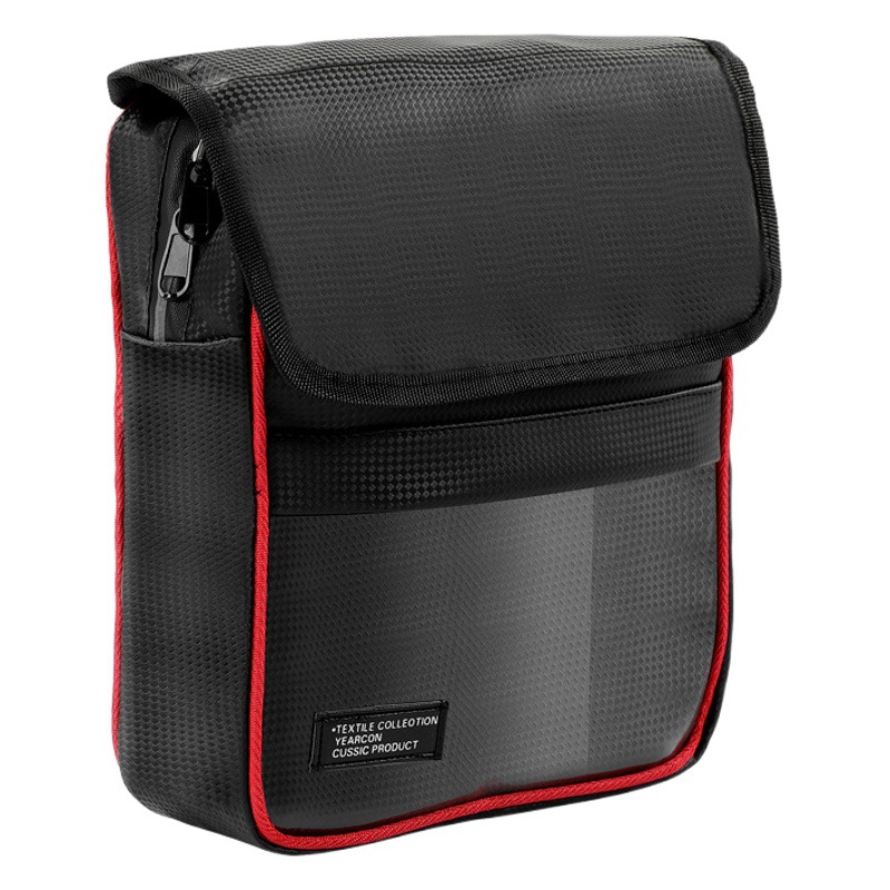 Electric Car Leather Hanging Bag Front Zipper Handle Front Bag Large Capacity Storage Bag Motorcycle Hanging Bag Storage Bag