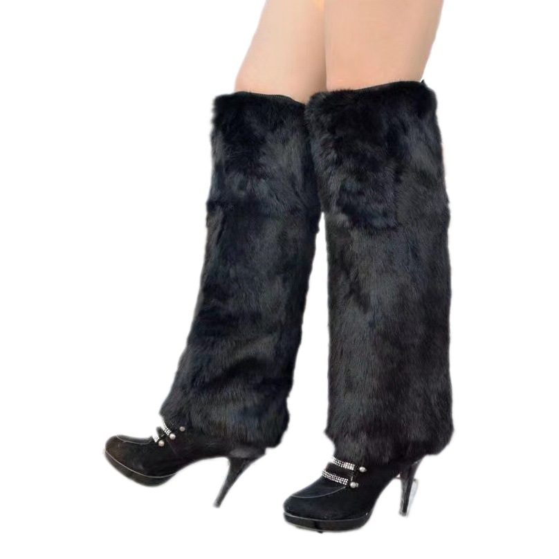 Multi-Color Pile Socks, Imitation Fox Fur Plush Socks, Long and Short Imitation Fur Leg Covers, Warm Leg Covers, Versatile Boot Covers