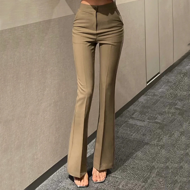 South Korea Dongdaemun commuter slim fit slimming long legs high waist all-match sexy slimming casual trousers for women