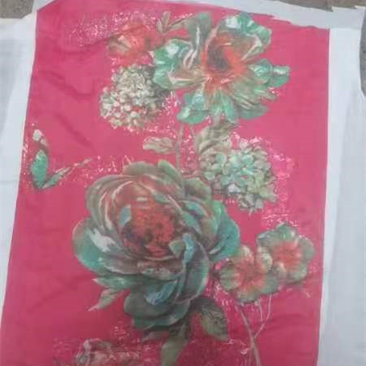 Picture of Factory straight hair mesh fabric mesh flower printing digital printing fabric