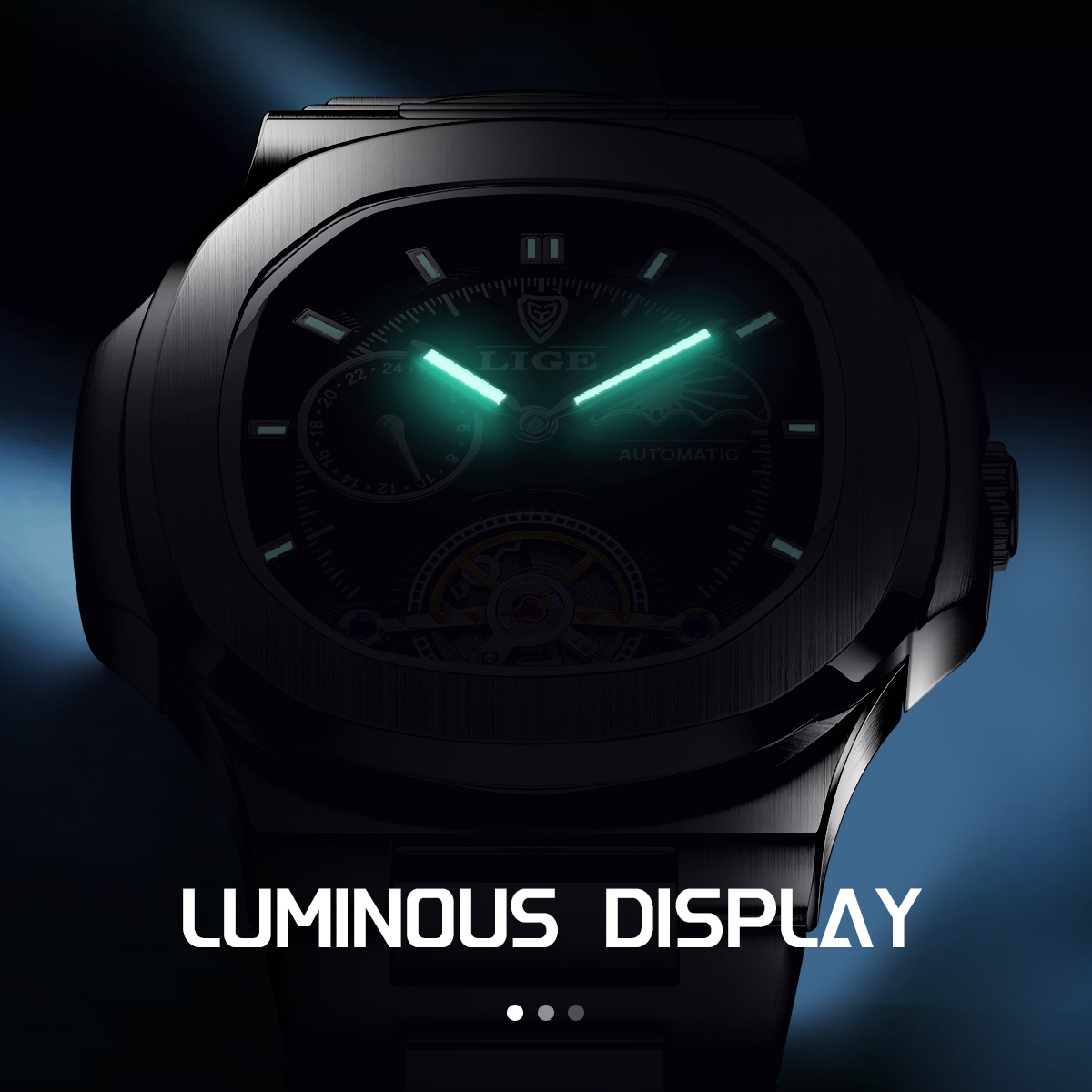 Picture of LIGE/LIGE Men's Watch Fashion Business Mechanical Watch Waterproof Multifunctional New Watch