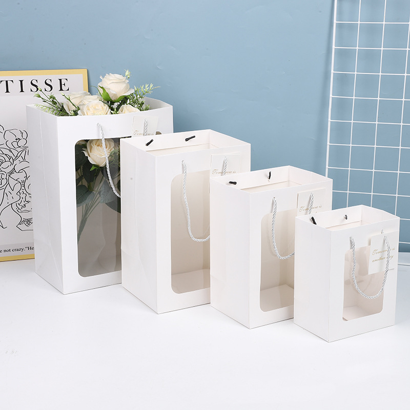 Flower Tote Bag, Window Gift Bag, Bouquet, Doll Window Bag, Gift Bag, Chinese Valentine's Day Mother's Day Tote Bag