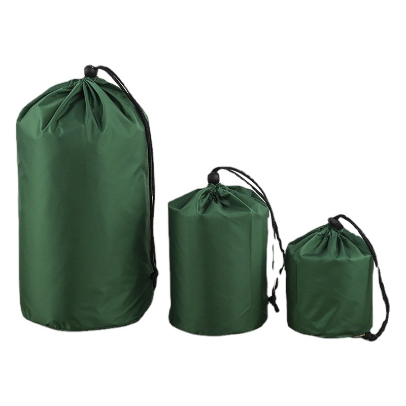 Manufacturer round bottom drawstring drawstring drawstring bag sun protection clothing down jacket storage bag travel portable pocket Polyester Packaging bag