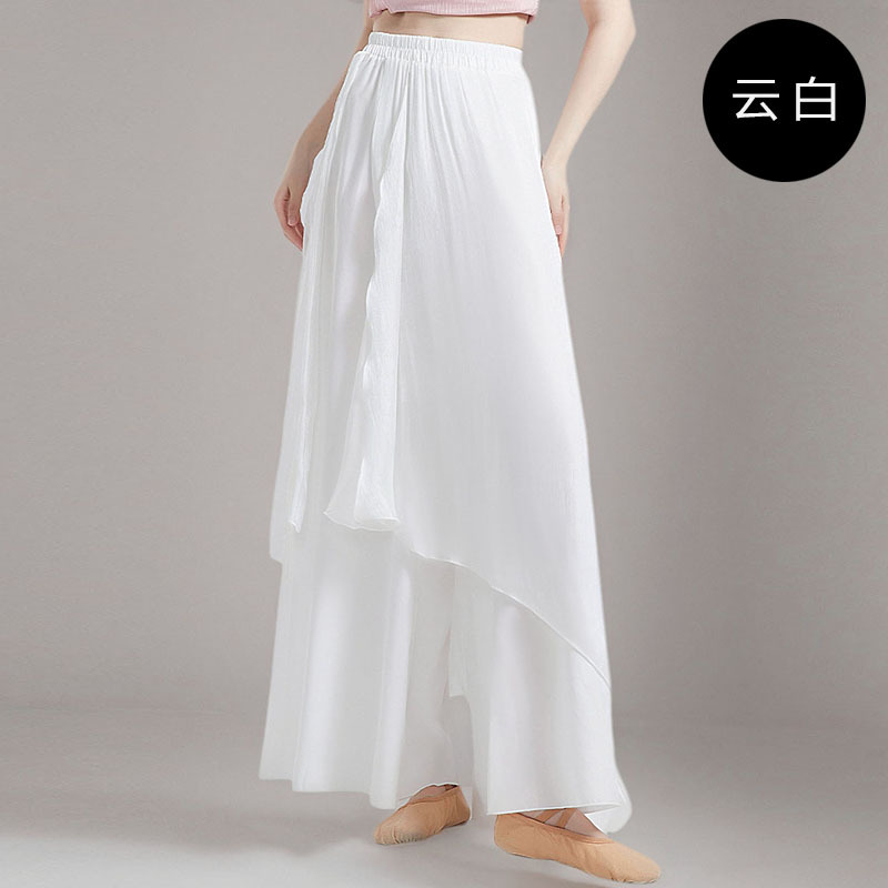 Picture of Classical dance practice clothes, women's dancing pants, wide-leg pants, flowing Chinese dance clothes, modern dance straight trousers, culottes, pants
