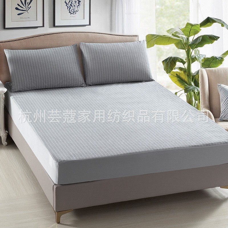 Picture of Amazon Waterproof Sheet Bed Cover Urine Barrier Mattress Cover Thickened Quilted Simmons Protective Cover Wholesale Washable