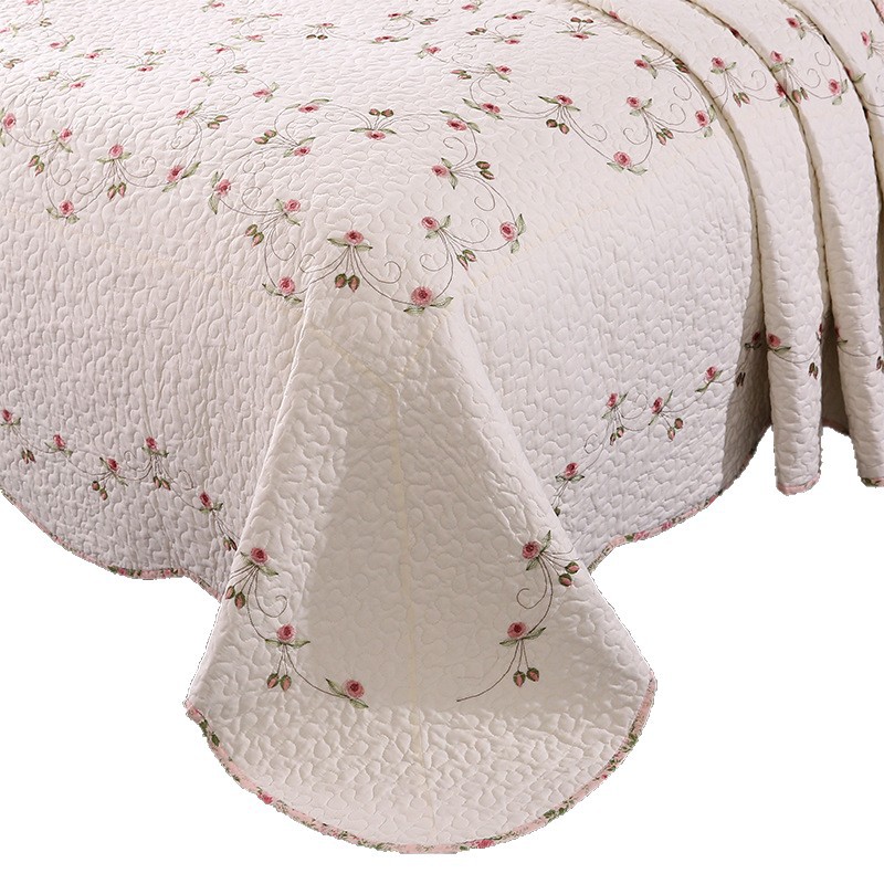 Picture of Four Seasons Double-Sided Pure Cotton Sand-Washed Embroidered Printed Bed Cover Three-Piece Quilted Tatami Mattress Non-Slip Pure Cotton Bed Sheetss