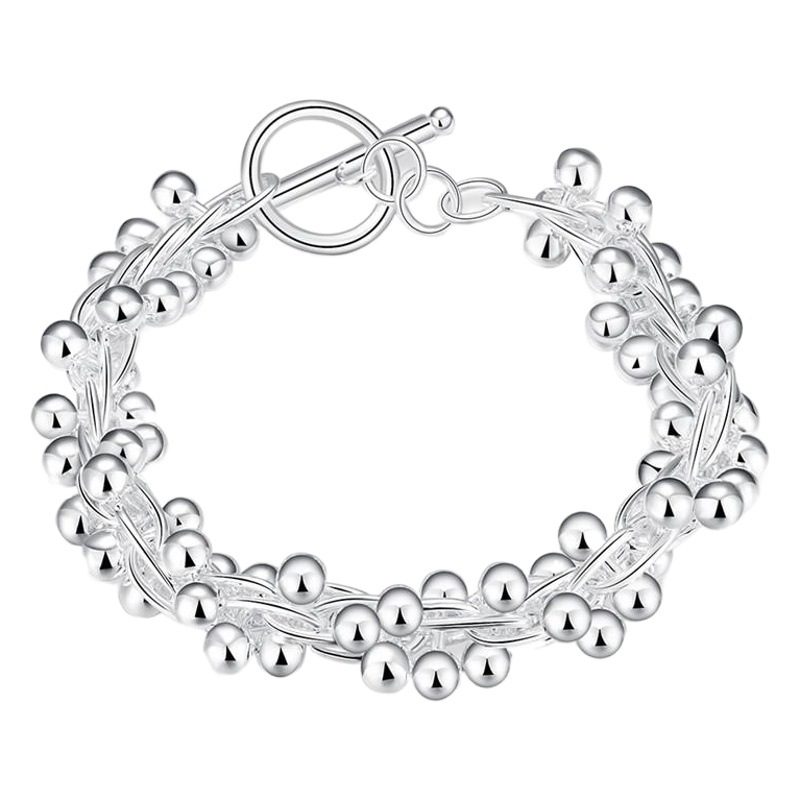 Foreign trade jewelry grape Bracelet manufacturers spot 925 silver plated silver Bracelet European and American jewelry Bracelet