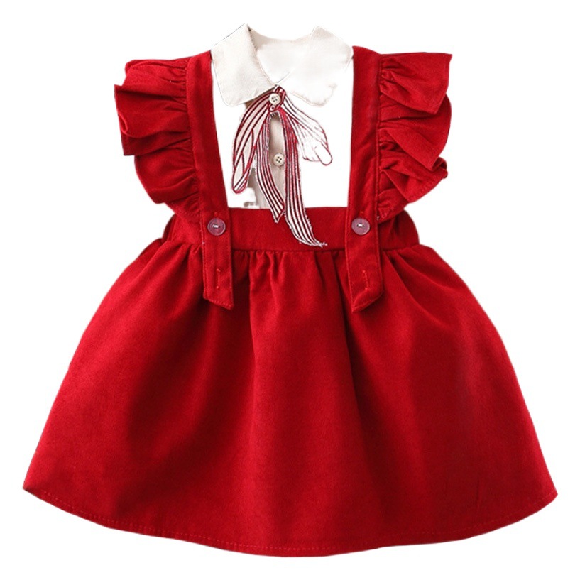 A generation of girls autumn new suit 2023 Korean long sleeve shirt western style skirt two-piece tide