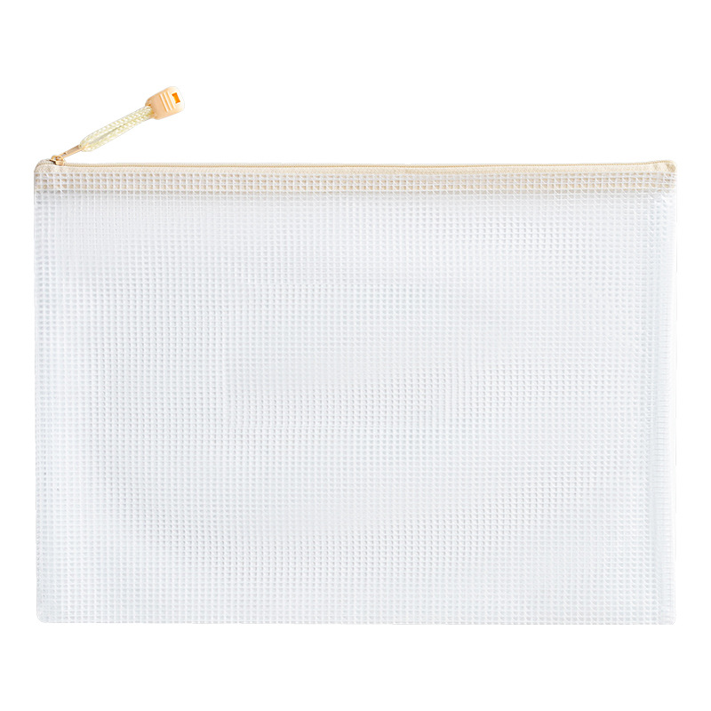 Picture of A4 Thickened Grid Document Bag Student Subject Classification Bag PVC Transparent Waterproof Zipper Storage Bag Information Bag