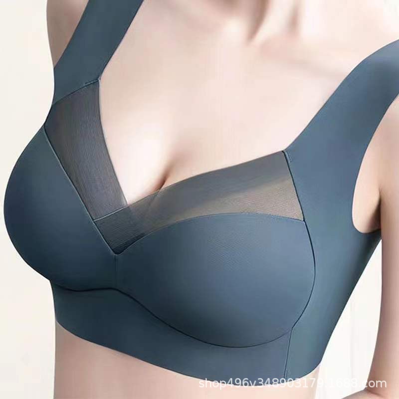 Shasha Cross-border One-piece Fixed Latex Cup Seamless Ice Silk Thin Beautiful Back-wrapped Breast-free Rings Sports Tube