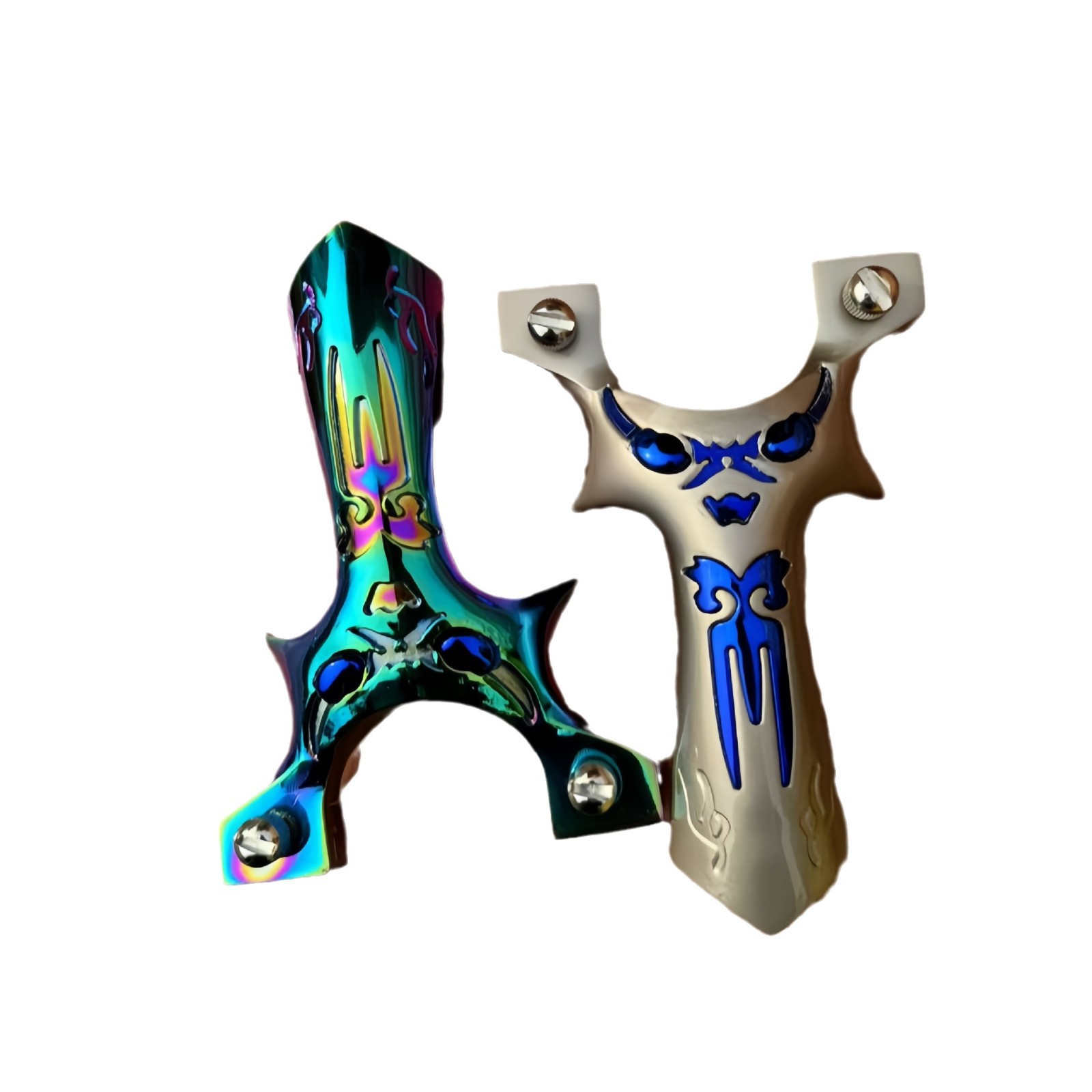 Picture of New colorful demon monster slingshot aluminum alloy stainless steel titanium alloy bomb outdoor high precision special bow