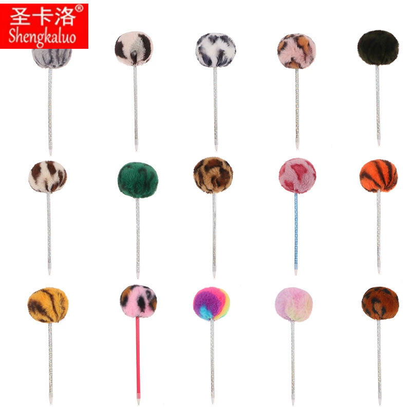 Creative plastic leopard print straight Liquid Pen Primary School students writing learning tools children stationery color pen gift pen gift