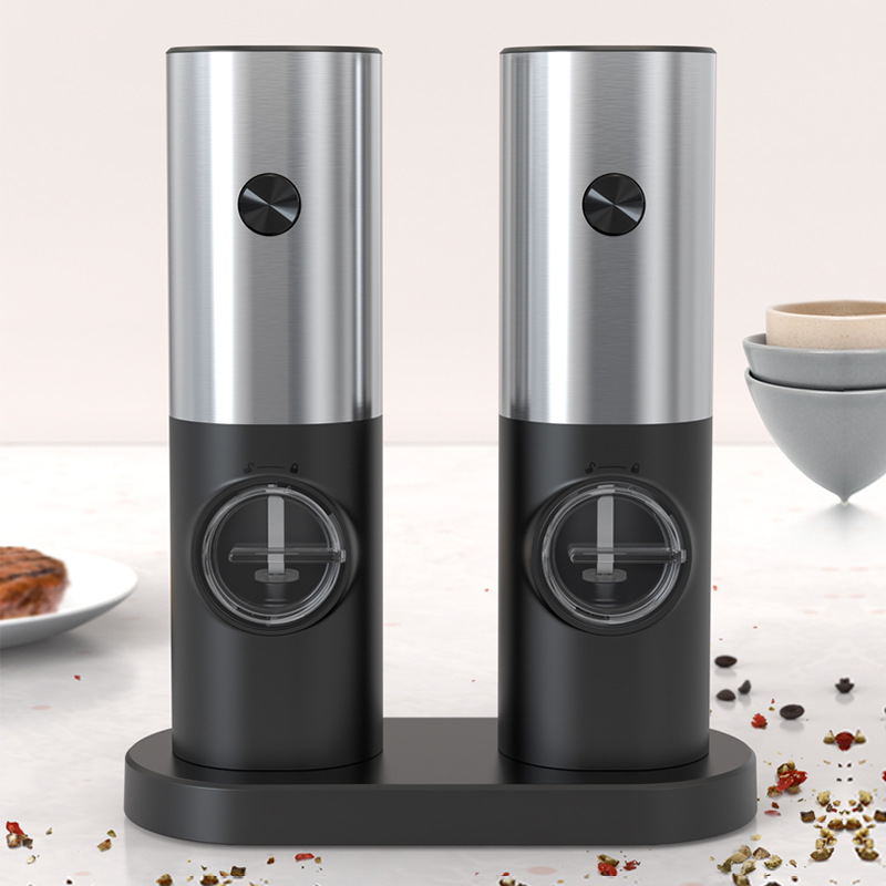 Picture of Automatic Induction electric pepper grinder thickness seasoning bottle seasoning bottle sea salt pepper Zhitong flour mill