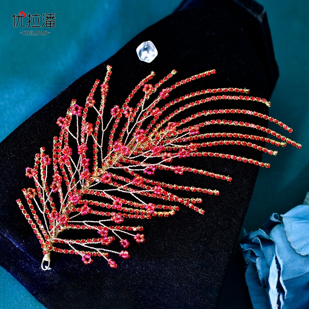 Youlapan Sh188 Cross-Border Bridal Retro Belt Red Rhinestone Code Chain Adjustable Dress Skirt Slimming Look Accessories